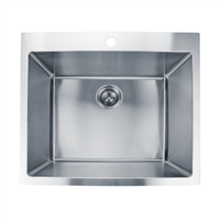 Pelican PL-LS2522 16G Handmade 16 Gauge Stainless Steel Laundry Sink 25'' x 22'' w/ Micro Radius Corners